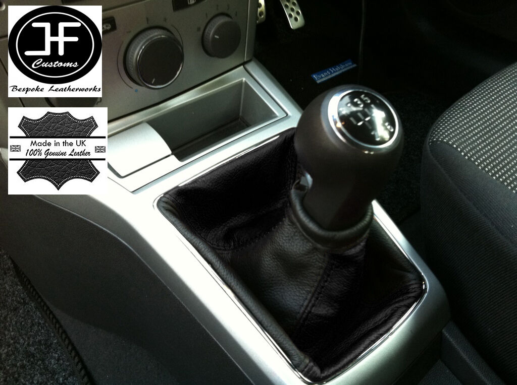BLACK FITS OPEL VAUXHALL ASTRA H MK5 MKV STICK GEAR GAITER LEATHER CUSTOM NEW