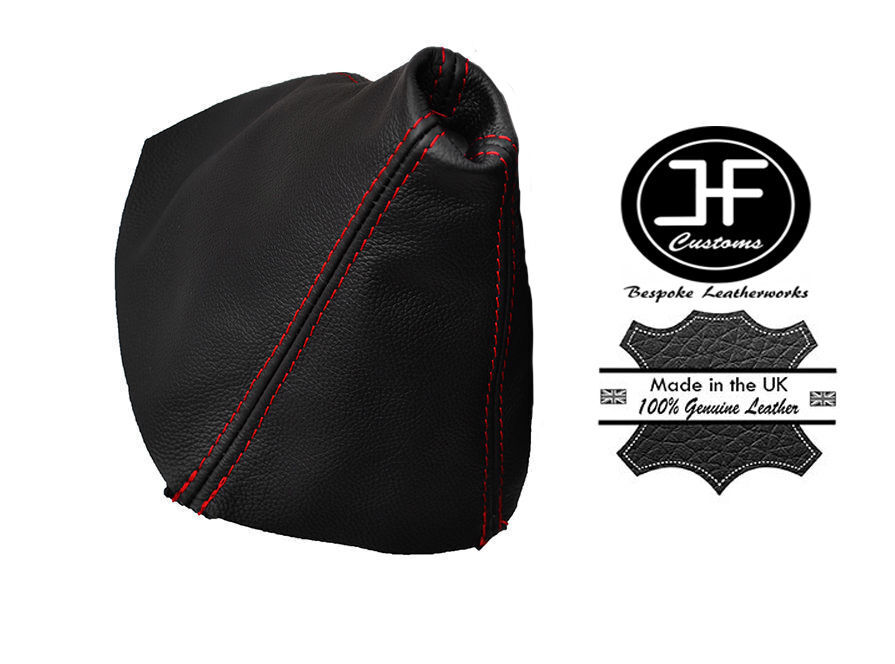 RED STITCHING MANUAL LEATHER GEAR GAITER FITS VOLVO V70 OR S70 1996-2007