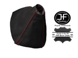 RED STITCHING MANUAL LEATHER GEAR GAITER FITS VOLVO V70 OR S70 1996-2007