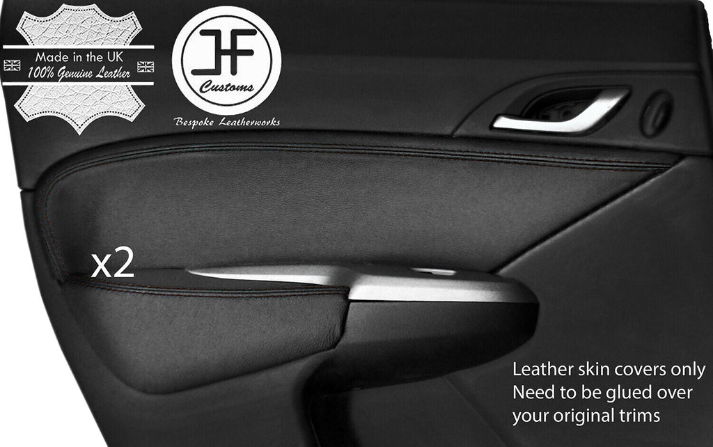 BROWN STICH 2X REAR DOOR CARD&ARMREST TRIM COVERS FOR HONDA CIVIC 06-12 STYLE 2