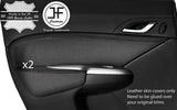 BROWN STICH 2X REAR DOOR CARD&ARMREST TRIM COVERS FOR HONDA CIVIC 06-12 STYLE 2