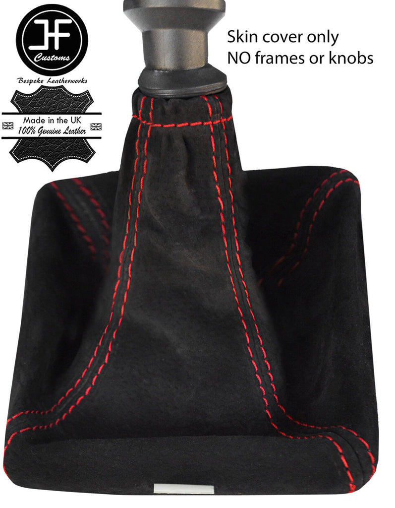 RED STITCH REAL SUEDE MANUAL GEAR GAITER FITS VAUXHALL OPEL SIGNUM 2002-2008