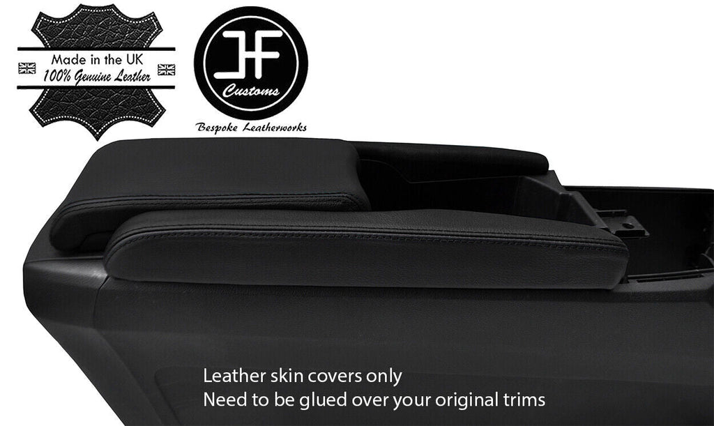 BLACK&BLACK LEATHER CONSOLE SIDE TRIM&ARMREST COVER FITS HONDA CIVIC MK10 17-19