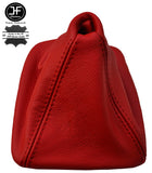 RED REAL LEATHER MANUAL GEAR STICK GAITER FITS BMW 3 SERIES E36 E46 1991-2005