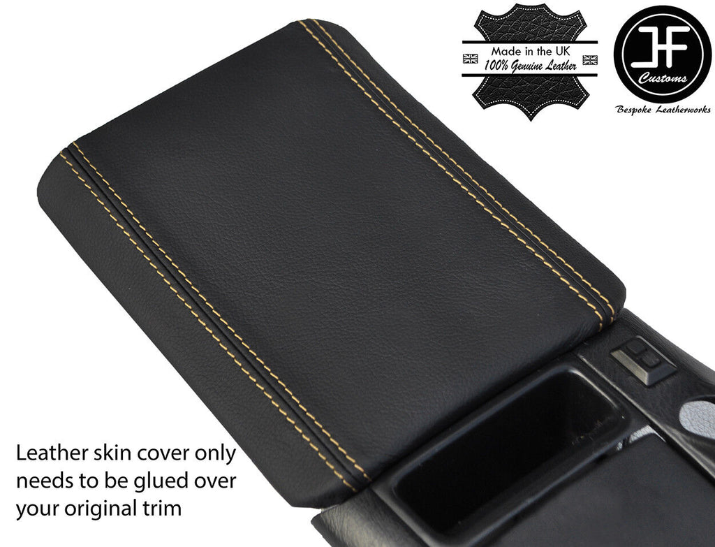 CREAM STITCHING TOP GRAIN LEATHER ARMREST LID COVER FITS HONDA S2000 1999-2003