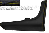 YELLOW STITCH CENTRE CONSOLE TRIM LEATHER SKIN COVER FITS TOYOTA SUPRA MK4 93-02