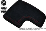 RED STITCH ARMREST LID SUEDE COVER FITS ALFA ROMEO 159 & BRERA 2005-2011