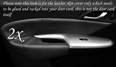 BLACK STITCH FITS HONDA CIVIC 06-12 2X FRONT DOOR CARD TRIM LEATHER COVERS ONLY