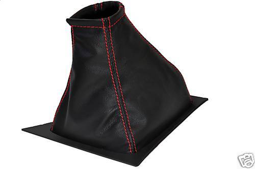 FITS ASTRA G Mk4 ZAFIRA GEAR GAITER BLACK LEATHER RED ST CUSTOM NEW MADE IN UK