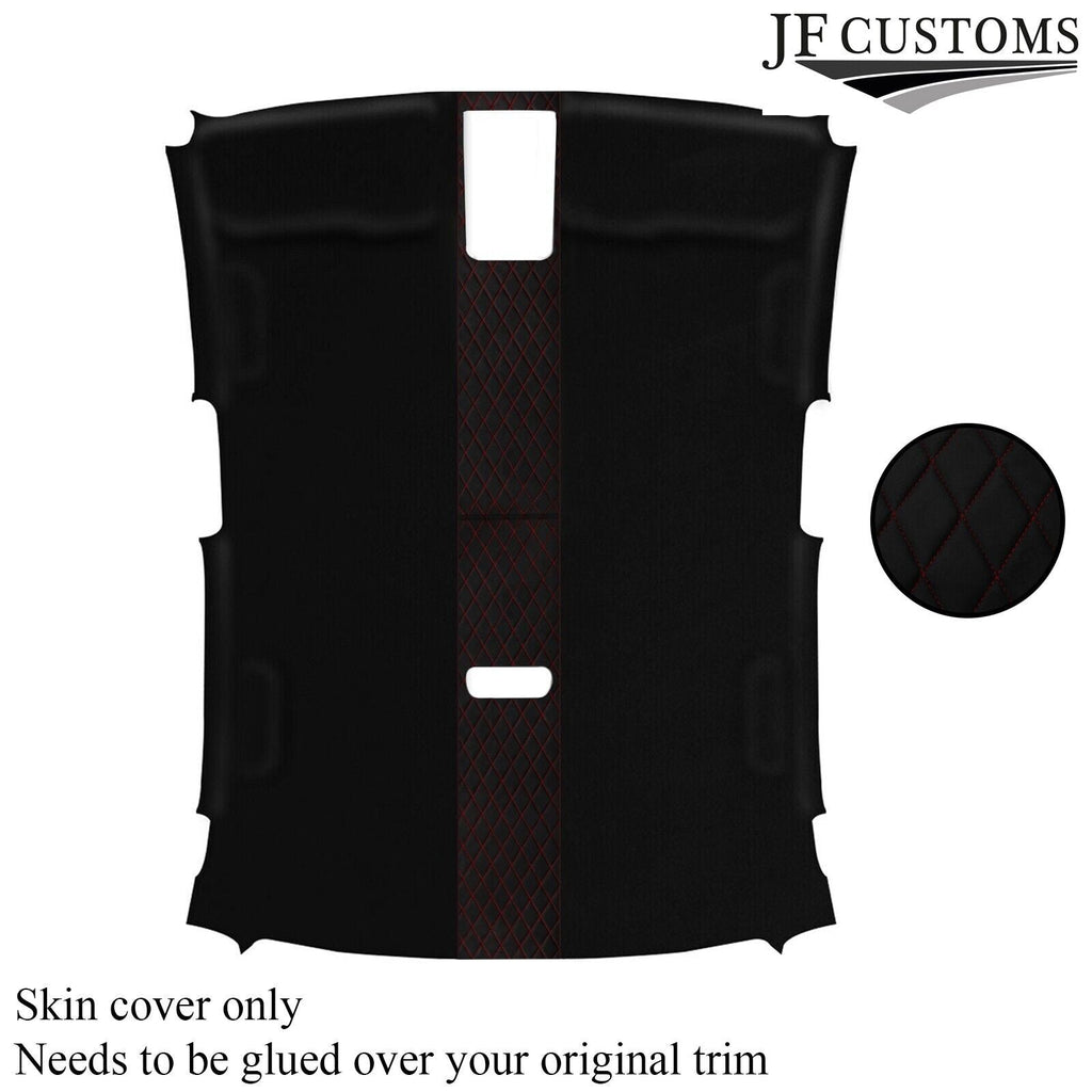DSG2 DARK RED STITCH LUXE SUEDE HEADLINER COVER FOR AUDI A3 RS3 13-20 SALOON