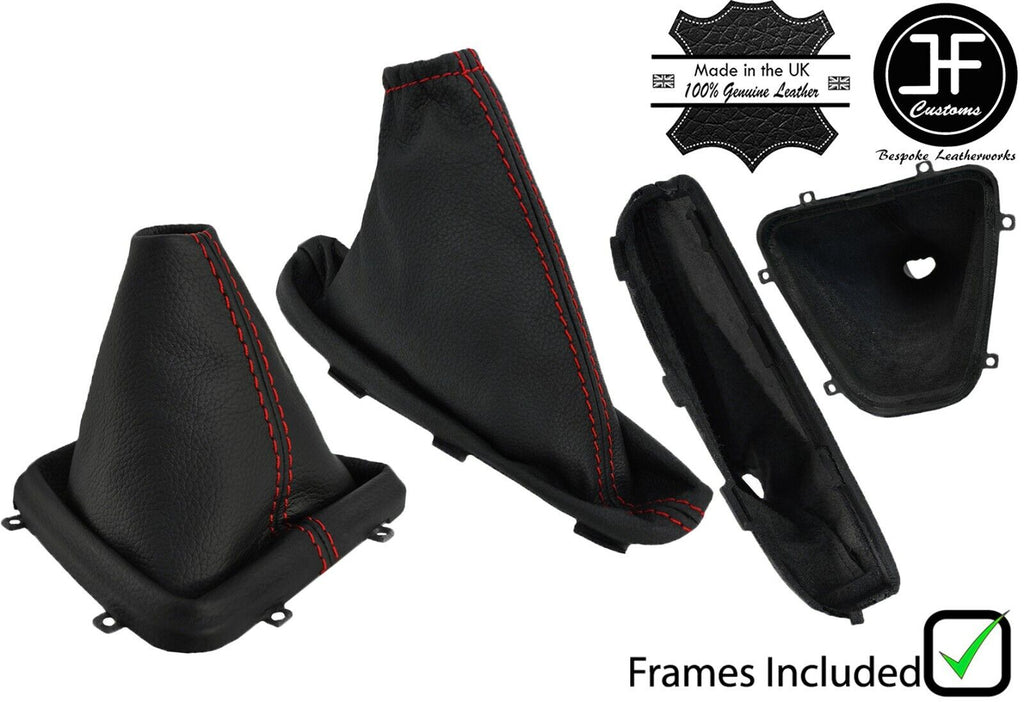 RED STITCH LEATHER GEAR + HANDBRAKE GAITER +FRAMES FOR FREELANDER 2 LR2 06-14
