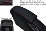 RED STITCH LEATHER ARMREST SKIN COVER FITS TOYOTA COROLLA LEVIN GT-Z AE101
