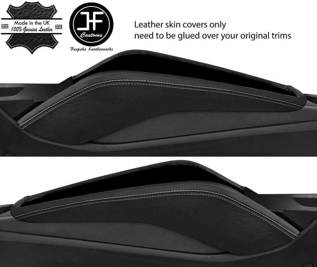 GREY STITCH CENTER CONSOLE SIDE TRIM LEATHER COVERS FITS AUDI TT MK3 15-19