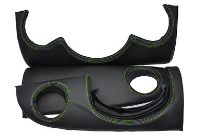 green stitch FITS BMW MINI ONE COOPER S 04-07 THREE PIECE DASH KIT LTHR COVERS