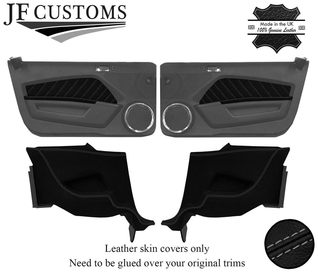 GREY STITCH 4X FRONT DOOR TRIM+ARMREST+REAR DOOR COVERS FOR FORD MUSTANG 10-14