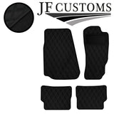 D GREY DIAMOND STITCH VINYL 4X TAILORED FLOOR CARPETS FOR MAZDA RX8 03-12 JF1