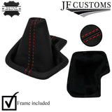 RED STITCH LEATHER AUTO AUTOMATIC GEAR GAITER + FRAME FOR HYUNDAI I10 14-19