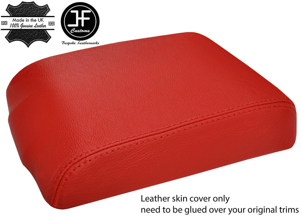 RED TOP GRAIN LEATHER ARMREST COVER FOR LAND ROVER DISCOVERY TD5 300 96-04