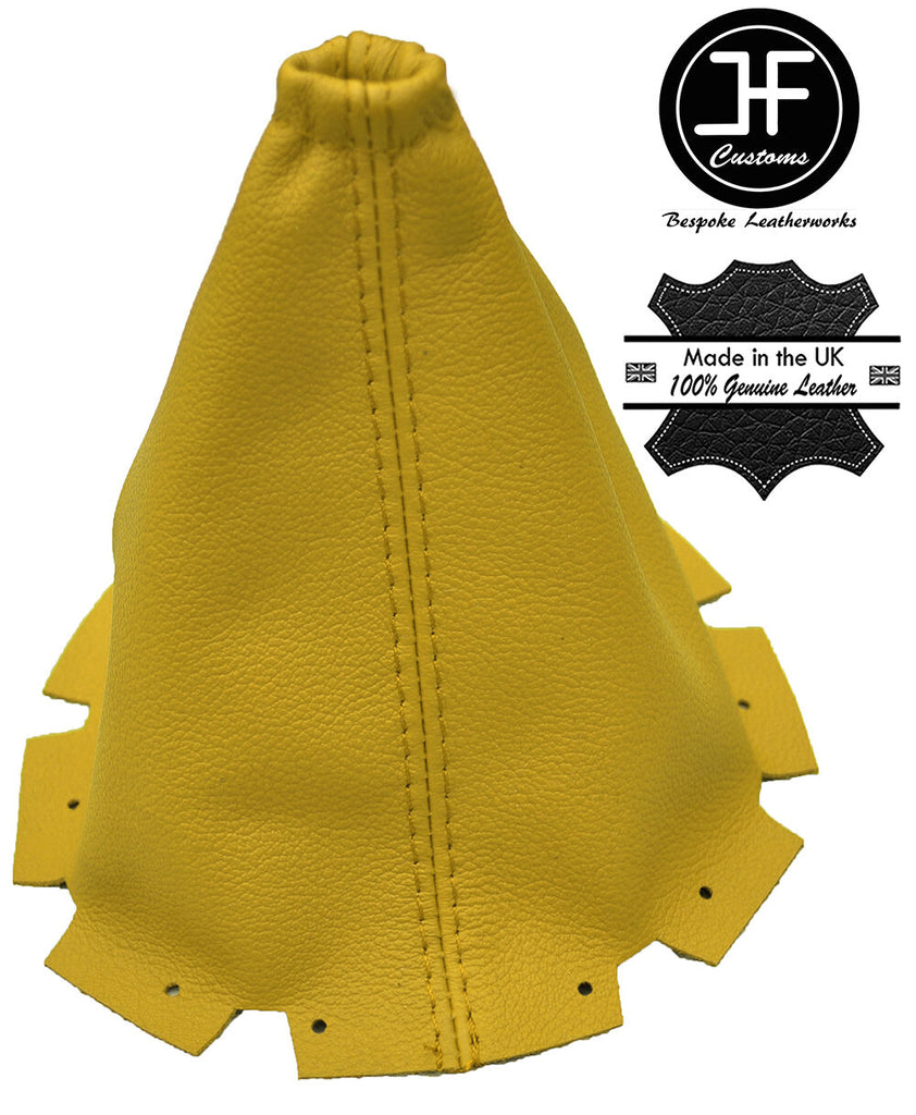 YELLOW LEATHER MANUAL GEAR GAITER FITS NISSAN JUKE 2010-2016 CUSTOM NEW