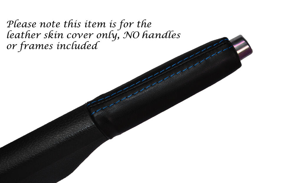 BLUE STITCH HANDBRAKE HANDLE LEATHER COVER FITS VW GOLF MK5 MK6 JETTA 04-13