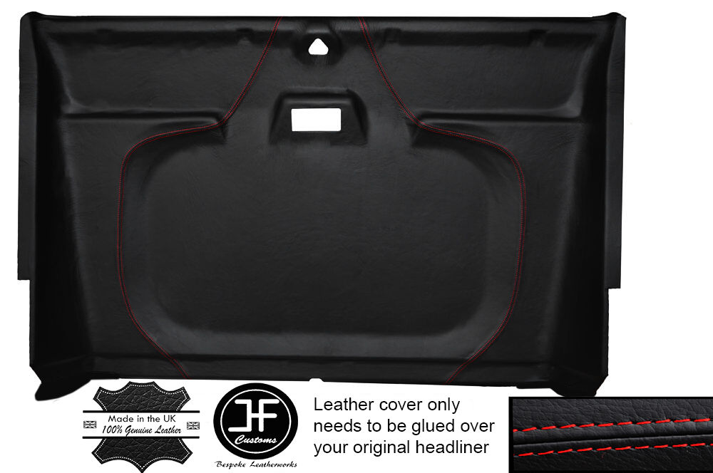 RED STITCH FRONT HEADLINING COVER WITH FLAPS FITS LAND ROVER DEFENDER 90 110