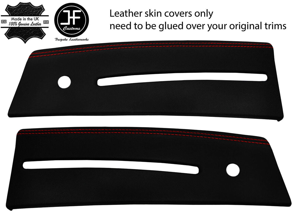 RED STITCH 2X TOP DASHBOARD TRIM LEATHER COVERS FITS FORD F150 2004-2008