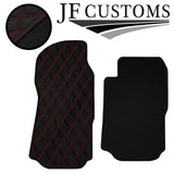 RED DIAMOND STITCH VINYL 2X TAILORED FLOOR CARPETS FOR TRANSIT MK7 06-10 JF1