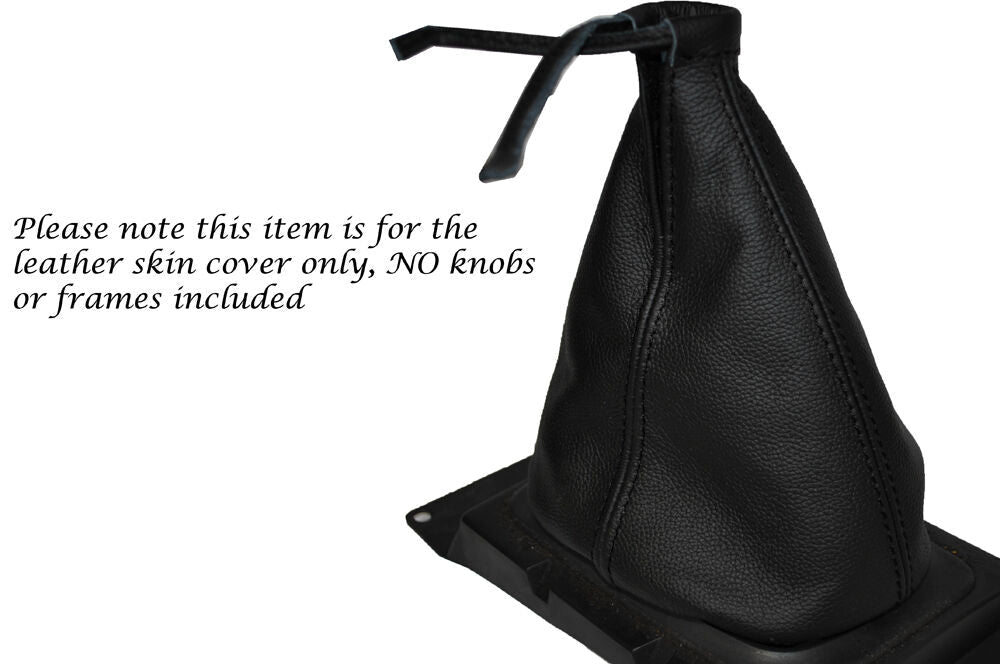 BLACK STITCHING LEATHER MANUAL GEAR GAITER FITS SUBARU JUSTY 1995-2003