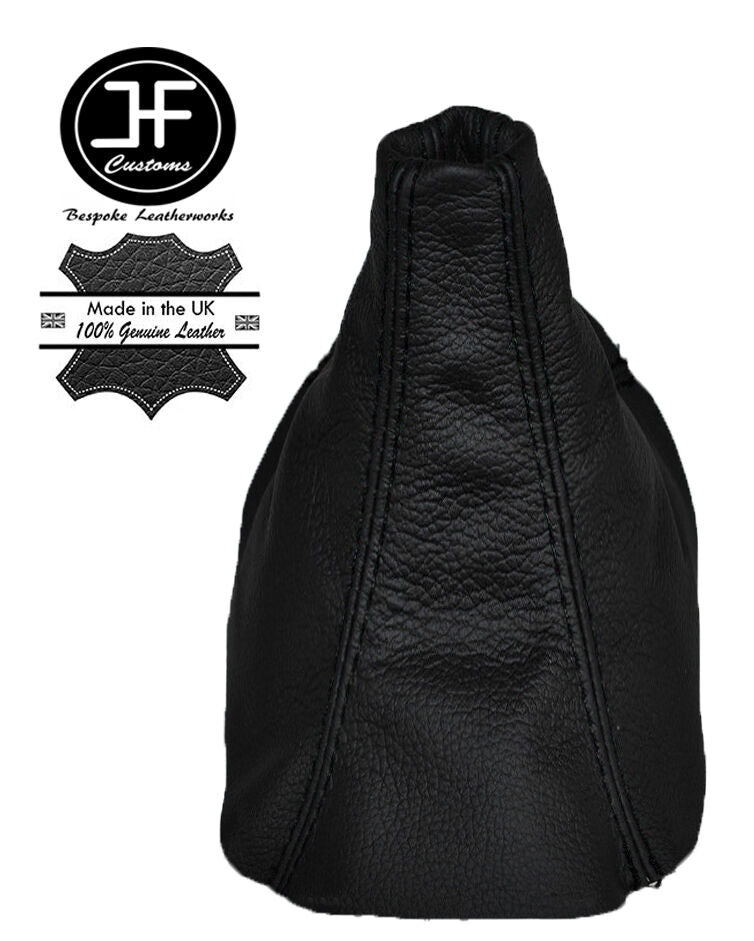 BLACK STITCH MANUAL LEATHER GEAR GAITER FITS MITSUBISHI LANCER COLT 1988-1994