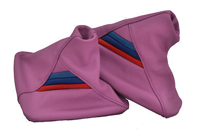 FITS BMW E30 E32 E34 E36 E46 Z3 E39 TRI STRIPES LEATHER PINK CUSTOM NEW