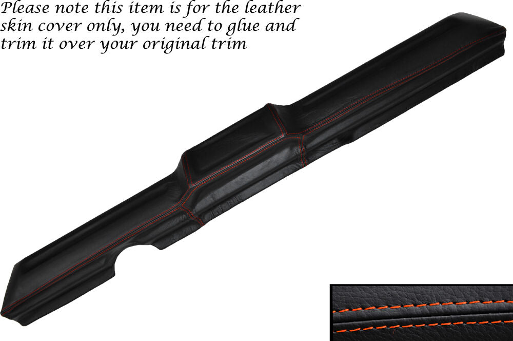 RED STITCH LOWER DASH LEATHER SKIN COVER FITS VW GOLF 1 MK1 JETTA CUSTOM NEW