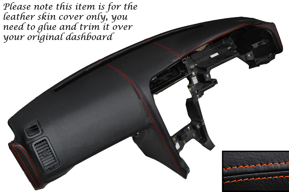 ORANGE STITCH DASH DASHBOARD LEATHER COVER FITS NISSAN SKYLINE GTS GTR R33 93-98