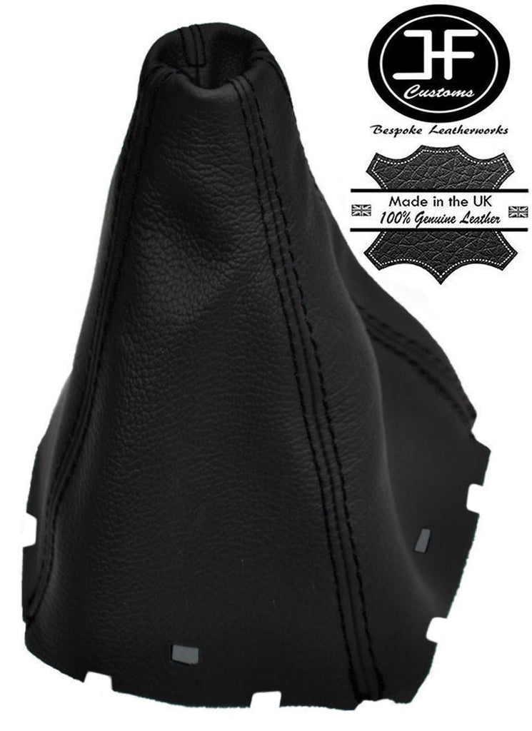 BLACK STITCH 5 SPEED MANUAL LEATHER GEAR GAITER FITS TOYOTA AVENSIS 2003-2008