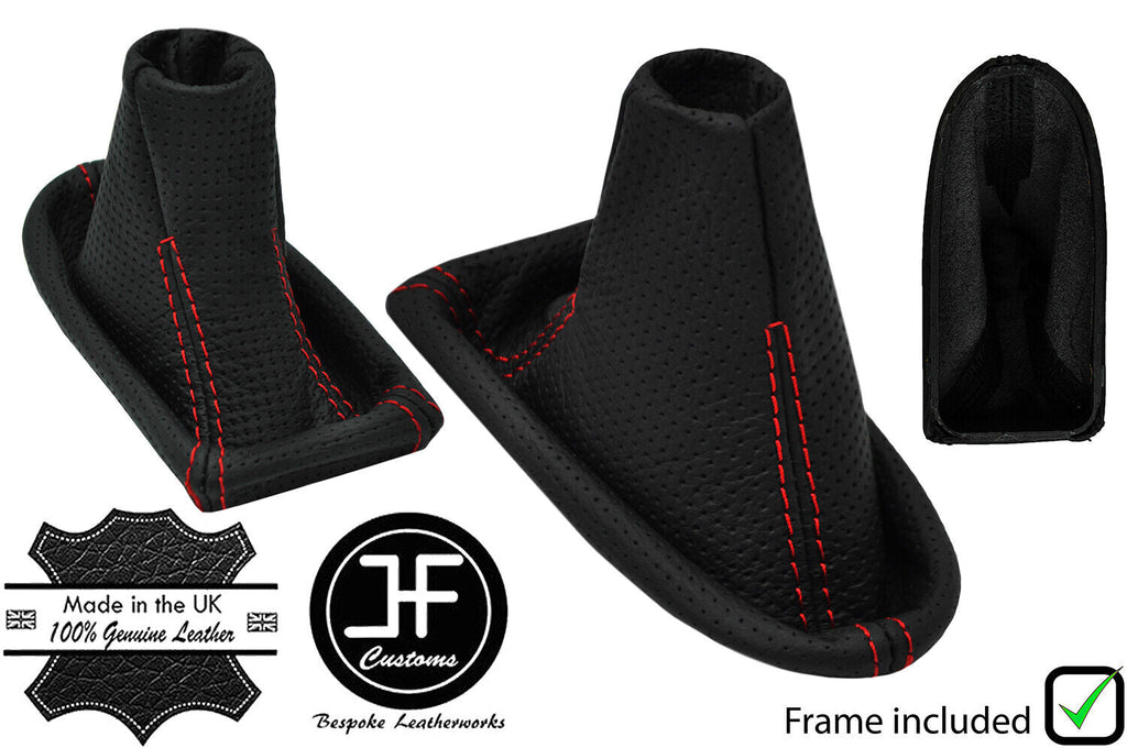 RED STITCH PERFORATED LEATHER AUTOMATIC GEAR+FRAME FOR MERCEDES CLS W219