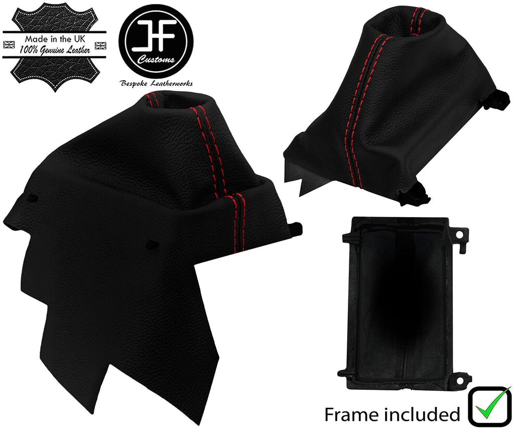 RED STITCH LEATHER AUTOMATIC GEAR GAITER+PLASTIC FRAME FITS MAZDA 6 2016-2020