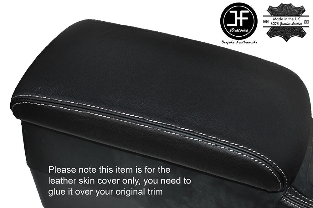 WHITE STITCH LEATHER ARMREST LID SKIN COVER FITS TOYOTA JZX90 CHASER 1992-1996