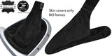 BLACK STITCH REAL SUEDE MANUAL GEAR & HANDBRAKE GAITER FITS ALFA ROMEO GT 03-10