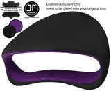 BLACK PURPLE GAUGE SPEEDO HOOD 2 TONE LEATHER COVER FOR PEUGEOT 206 98-12