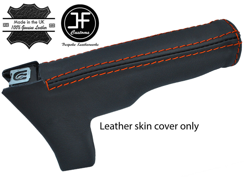 ORANGE STITCH TOP GRAIN REAL LEATHER HANDBRAKE GAITER FITS AUDI TT MK2 2006-2014