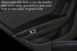 BLACK STITCH 2X REAR DOOR ARMREST SKIN COVERS FITS AUDI A4 B8 07-13 CUSTOM NEW
