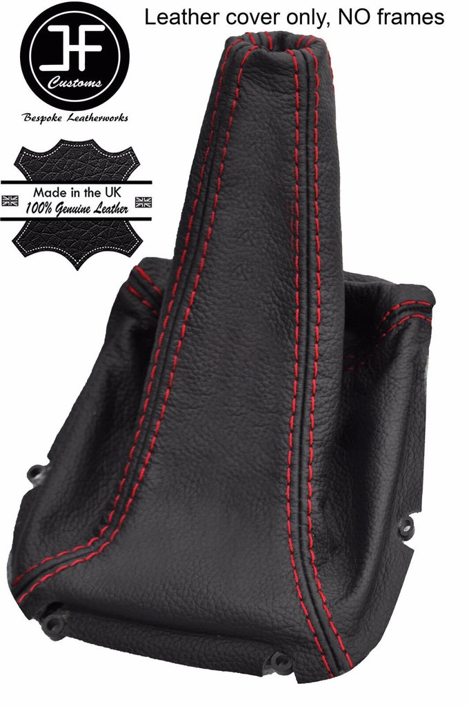 RED STITCH TOP GRAIN LEATHER GEAR GAITER FOR SUBARU IMPREZA WRX STI 2001-2004