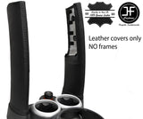 BLACK STITCH 2X DOWN TUBES LEATHER COVERS FITS BMW MINI COOPER S R50 R53 01-06