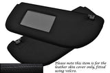 BLACK STITCHING FITS PEUGEOT 106 1991-2004 2X SUN VISORS LEATHER COVERS ONLY