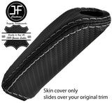 GREY STITCH CARBON FIBER VINYL HANDBRAKE HANDLE COVER FITS PEUGEOT RCZ 09-16