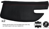 RED STITCH 2X A POST PILLAR TRIM LEATHER COVERS FITS ALFA ROMEO ALFETTA GTV