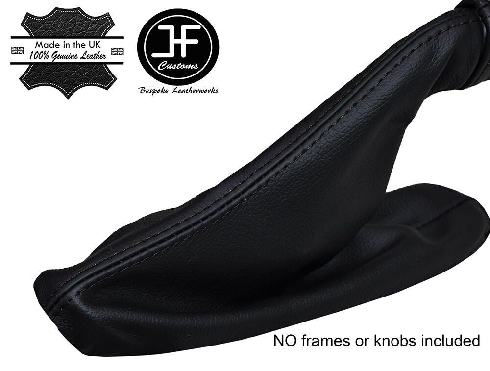 BLACK STITCH LEATHER HANDBRAKE GAITER E BRAKE BOOT FITS FORD MUSTANG 2015-2017