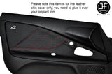 RED STICH 2X DOOR CARD TRIM LEATHER & PERFORATED COVER FITS HONDA S2000 99-03