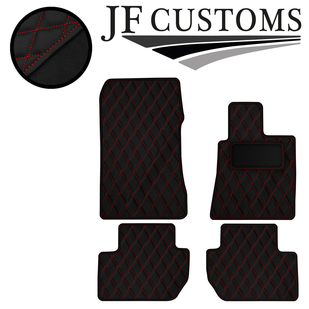 RED DIAMOND STITCH VINYL 4X TAILORED FLOOR CARPETS FOR HONDA LEGEND 06-21  JF1