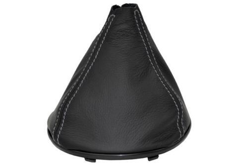 FITS FORD KA 2009+ LEATHER GEAR GAITER WITH grey stitching CUSTOM NEW MADE IN UK