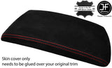 RED STITCHING REAL SUEDE ARMREST LID COVER FOR BMW X3 E83 2003-2010 CUSTOM NEW